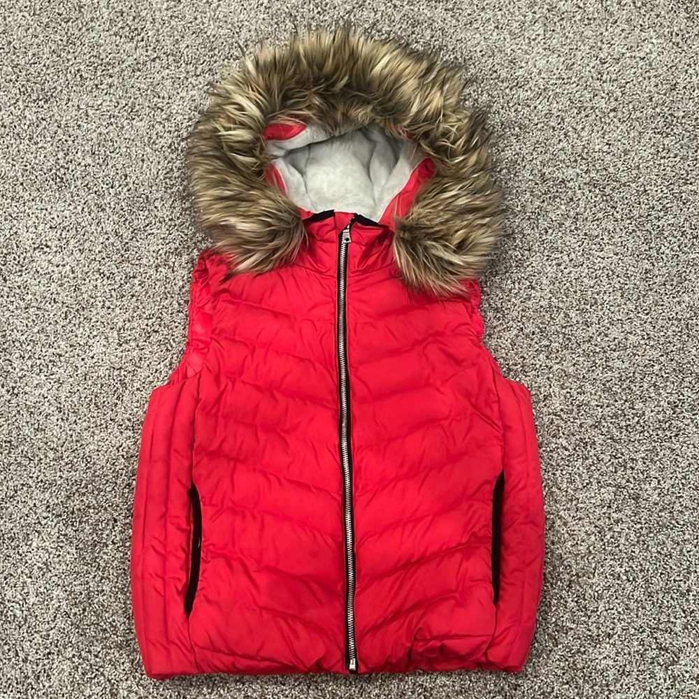 Red, Primaloft Like New Puffy Vest